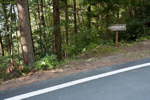 封事ヶ峠を越え、舗装道路と交差しながら進みます。1時30分。