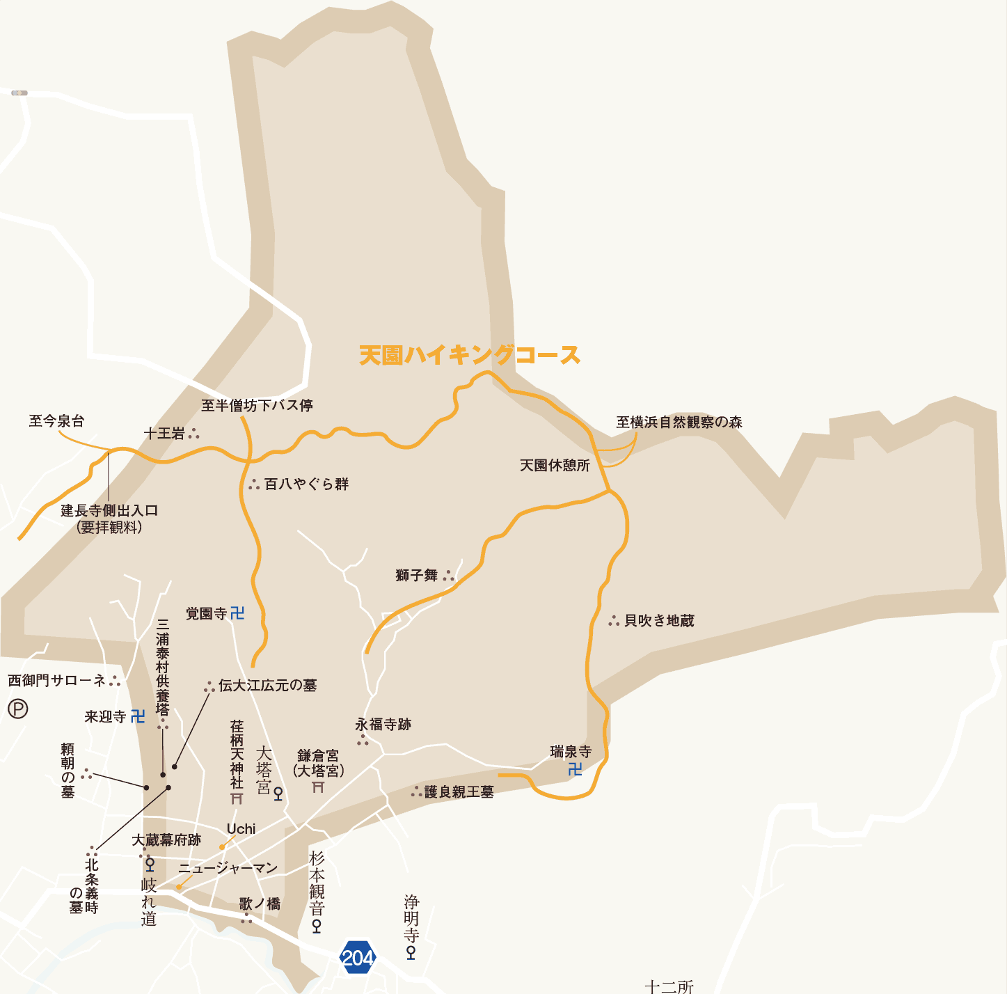 鎌倉北東地図