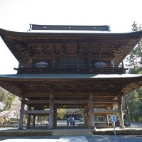 三門(三解脱門)。空・無相・無願を象徴しています。数多くの執着を取り払ってから、佛殿(涅槃・解脱)へと至るための門です。日頃の心構えを崩してみましょう。
