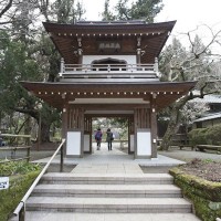 階段を登りきると山門があります。