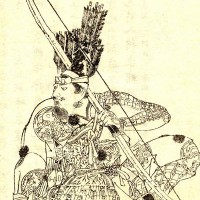 明治時代に描かれた源為朝。魅力にあふれた怪物です。