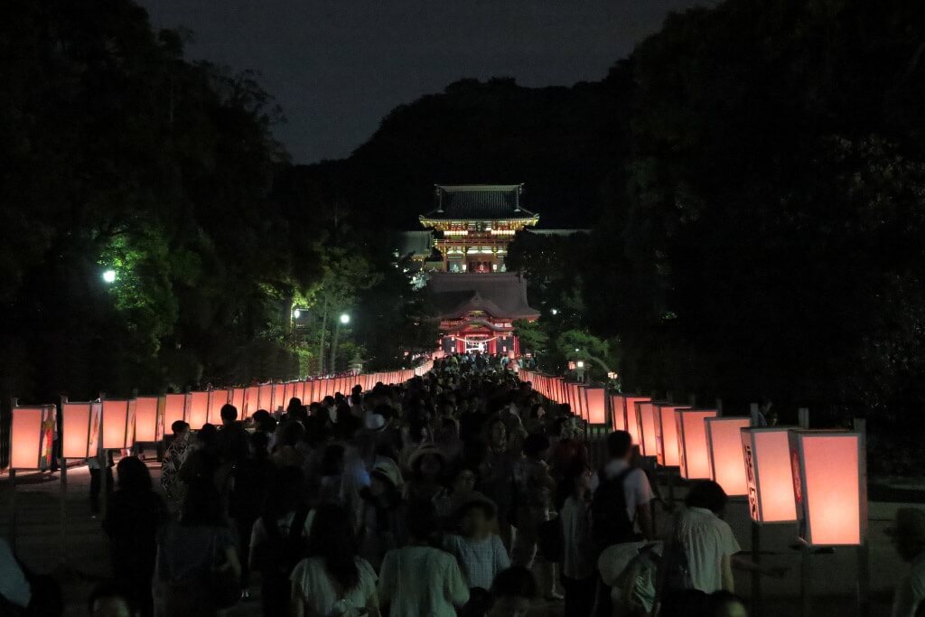 鶴岡八幡宮のぼんぼり祭り。